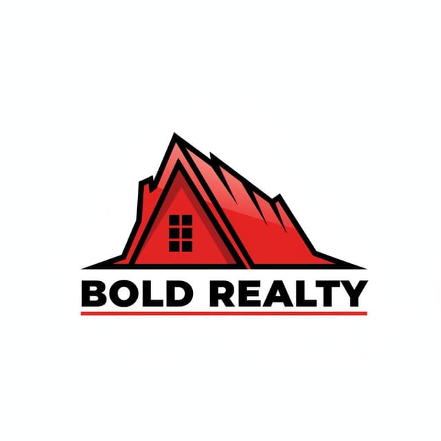 Bold style real estate logo