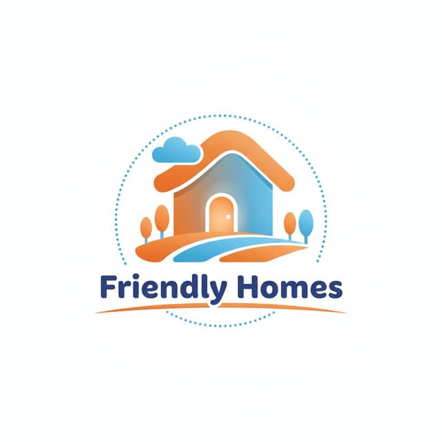 Friendly style real estate logo