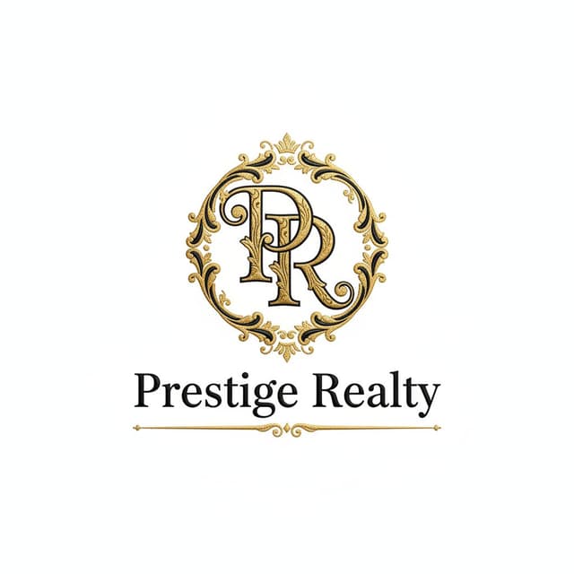 Luxury style real estate logo