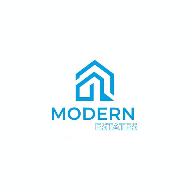 Modern style real estate logo