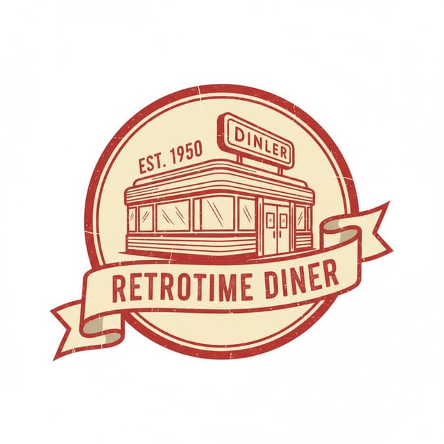 Vintage Retro restaurant logo